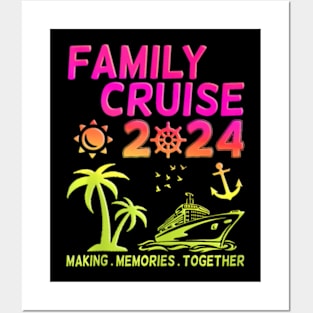 Family Cruise 2024 Making Memories Summer Matching Vacation Posters and Art